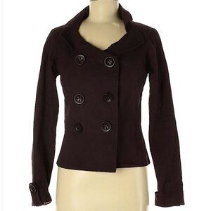 Anthro Nick & Mo Purple Double Button Short Jacket